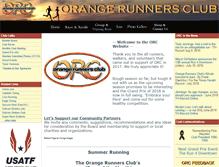 Tablet Screenshot of orangerunnersclub.org
